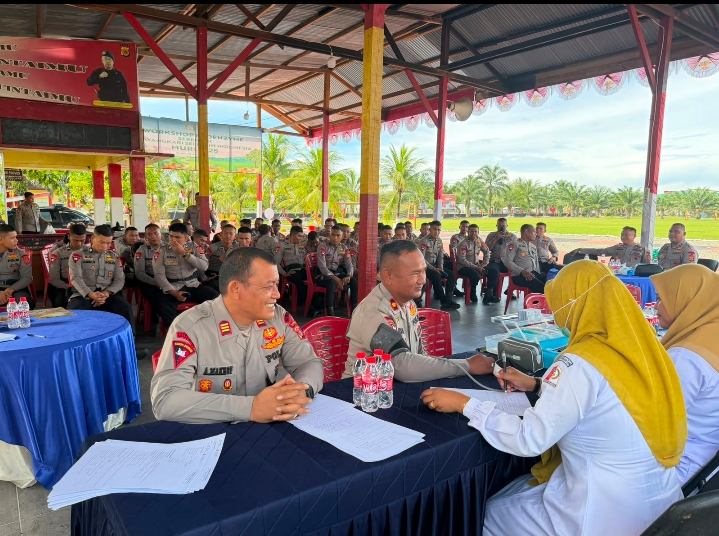 Batalyon C Pelopor Gandeng Puskesmas Ujong Patihah Gelar Pemeriksaan Kesehatan Gratis di Mako Brimob