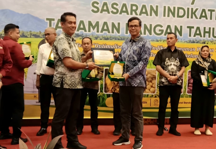DTPHP Nagan Raya Raih Peringkat I pada Workshop Sasaran Indikatif Tanaman Pangan Tahun 2027 se-Aceh